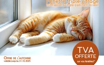 TVA Offerte sur toute la gamme fenêtre triple-vitrage